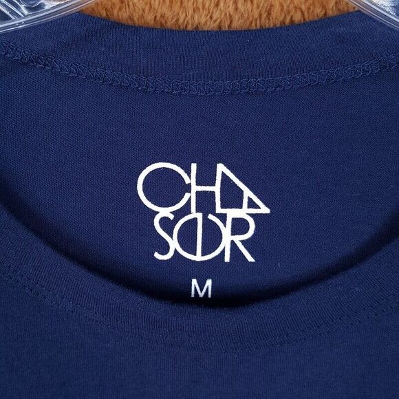 CHASER Mens Shirt Medium Blue Pullover Crew Graphic COOL Tee - Picture 2 of 7